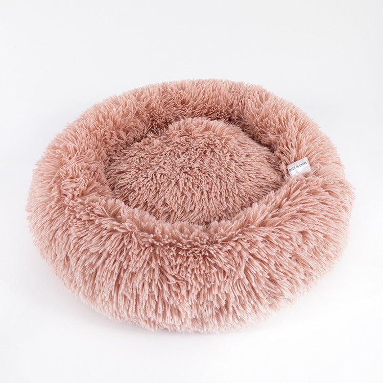 The Ultimate Comfort: Thick Plush Round Pet Kennel